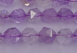 CNA731 15.5 inches 8mm faceted nuggets light lavender amethyst beads