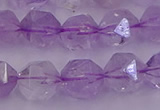 CNA733 15.5 inches 12mm faceted nuggets light lavender amethyst beads