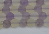 CNA741 15.5 inches 6mm round matte amethyst & citrine beads