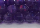 CNA753 15.5 inches 10mm faceted round natural amethyst beads