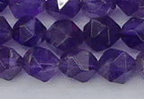 CNA759 15.5 inches 10mm faceted nuggets amethyst beads wholesale