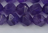 CNA760 15.5 inches 12mm faceted nuggets amethyst beads wholesale