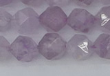 CNA763 15.5 inches 10mm faceted nuggets light lavender amethyst beads