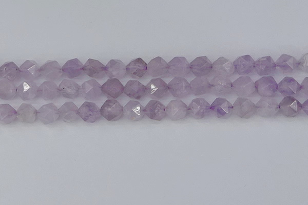 CNA764 15.5 inches 12mm faceted nuggets light lavender amethyst beads