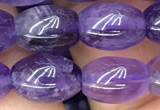 CNA771 15.5 inches 8*11mm rice amethyst gemstone beads