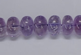 CNA810 15.5 inches 8*12mm rondelle natural light amethyst beads