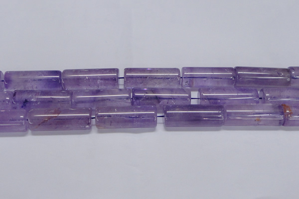 CNA817 15.5 inches 15*40mm tube natural light amethyst beads