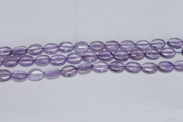 CNA830 15.5 inches 10*14mm oval natural light amethyst beads