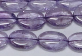 CNA831 15.5 inches 12*16mm oval natural light amethyst beads