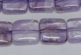 CNA842 15.5 inches 14mm square natural light amethyst beads