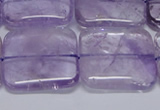 CNA846 15.5 inches 25mm square natural light amethyst beads