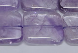 CNA847 15.5 inches 30mm square natural light amethyst beads