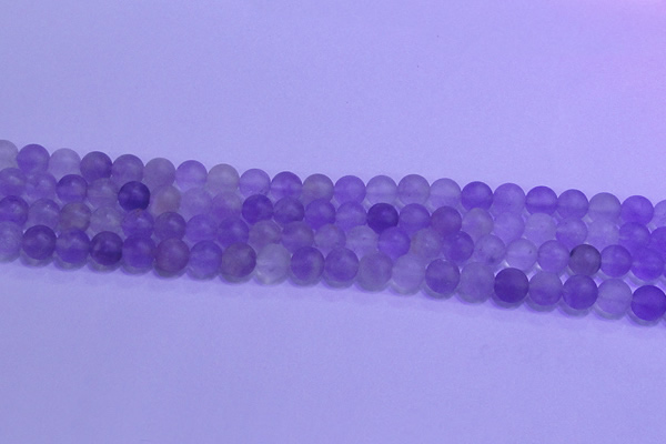 CNA911 15.5 inches 6mm round matte amethyst gemstone beads