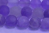 CNA913 15.5 inches 10mm round matte amethyst gemstone beads