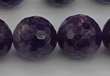 CNA919 15.5 inches 18mm faceted round natural amethyst beads