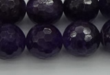 CNA920 15.5 inches 20mm faceted round natural amethyst beads