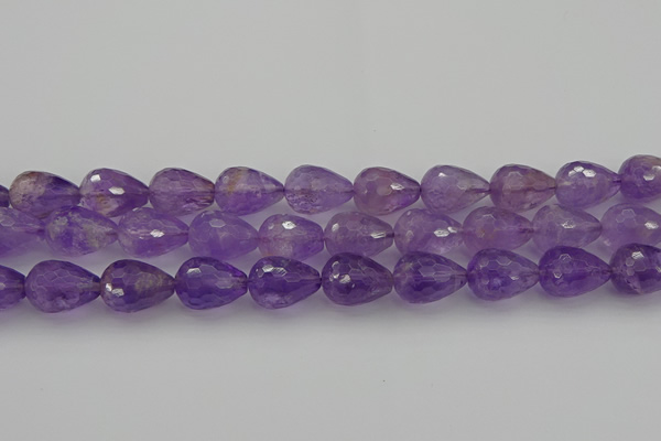 CNA922 15.5 inches 15*20mm faceted teardrop natural amethyst beads