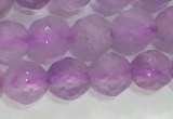 CNA962 15.5 inches 4mm faceted round natural lavender amethyst beads