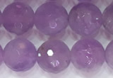 CNA964 15.5 inches 8mm faceted round natural lavender amethyst beads