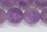 CNA965 15.5 inches 10mm faceted round natural lavender amethyst beads