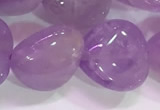 CNA984 15.5 inches 12*12mm heart natural lavender amethyst beads