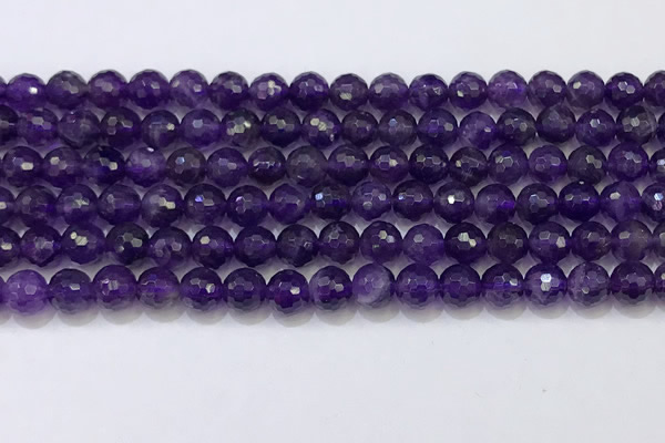 CNA991 15.5 inches 6mmm faceted round amethyst beads wholesale