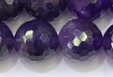 CNA994 15.5 inches 12mmm faceted round amethyst beads wholesale