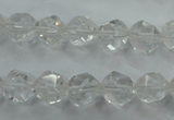 CNC100 15 inches 6mm faceted nuggets white crystal beads