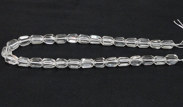 CNC17 10*14mm faceted freeform grade AB natural white crystal beads