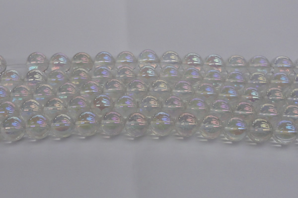 CNC204 15.5 inches 12mm round AB-color white crystal beads