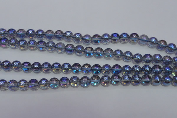 CNC301 15.5 inches 6mm round AB-color white crystal beads