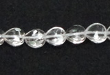 CNC37 10*10mm faceted heart grade AB natural white crystal beads