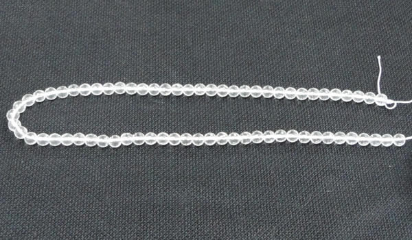 CNC51 15.5 inches 6mm faceted round grade A natural white crystal beads