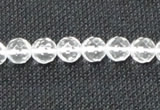 CNC52 15.5 inches 8mm faceted round grade A natural white crystal beads