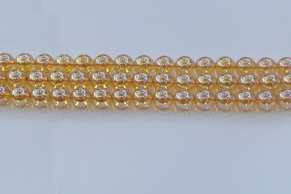 CNC579 15.5 inches 12mm round plated natural white crystal beads