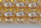 CNC580 15.5 inches 14mm round plated natural white crystal beads