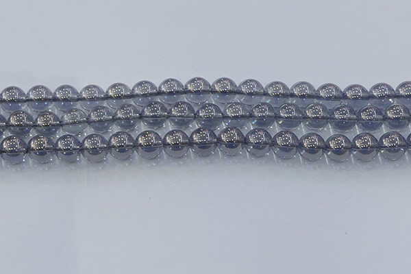 CNC596 15.5 inches 10mm round plated natural white crystal beads