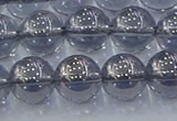 CNC597 15.5 inches 12mm round plated natural white crystal beads