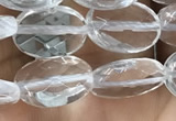 CNC762 15.5 inches 8*12mm faceted oval white crystal beads