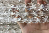 CNC806 14*18mm - 18*20mm faceted nuggets white crystal beads