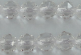 CNC88 15.5 inches 6mm faceted round natural white crystal beads