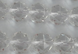 CNC89 15.5 inches 8mm faceted round natural white crystal beads