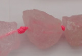 CNG1000 15.5 inches 15*25mm - 25*30mm nuggets rose quartz beads