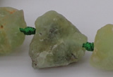 CNG1009 15.5 inches 15*25mm - 25*30mm nuggets green rutilated quartz beads