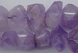 CNG1024 10*14mm - 15*20mm faceted nuggets lavender amethyst beads