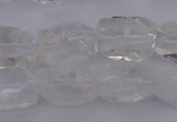 CNG1055 15.5 inches 12*16mm - 15*20mm faceted nuggets white crystal beads