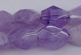 CNG1058 12*16mm - 15*20mm faceted nuggets lavender amethyst beads