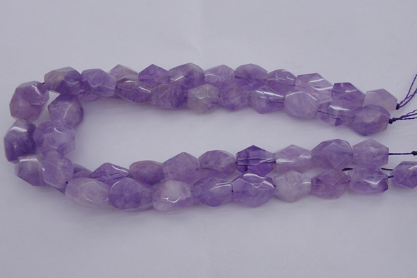 CNG1058 12*16mm - 15*20mm faceted nuggets lavender amethyst beads