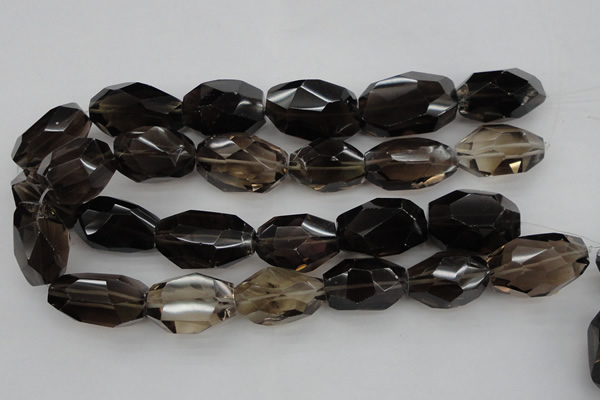 CNG1062 15.5 inches 18*25mm - 22*30mm faceted nuggets smoky quartz beads