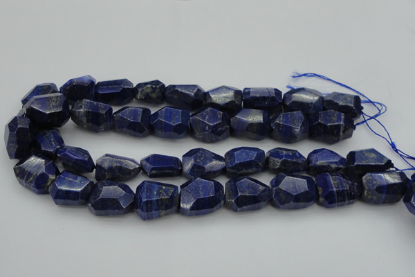 CNG1090 15.5 inches 15*20mm - 18*25mm faceted nuggets lapis lzuli beads